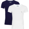 SET 2 TRICOURI ARMANI RANGE BASIC 717 (V) alb bleumarin